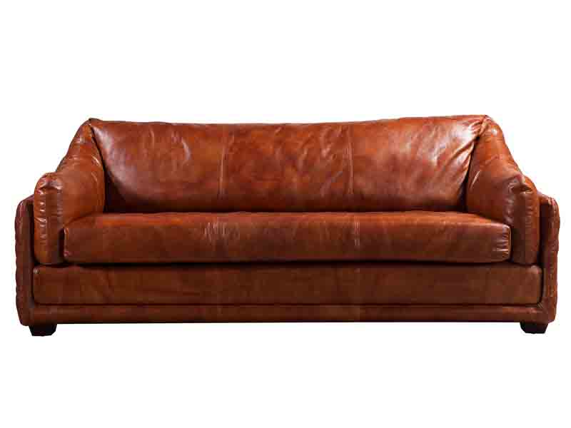 Retro Handmade Vintage Top Leather Sofa