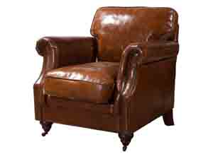 Riveted Antique Leather Sofa 1S 