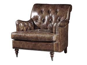 Tufted Back Vintage Leather Chair