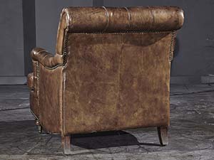 Tufted Back Vintage Leather Chair