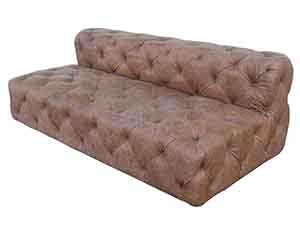 Tufted Seat and Back Leather Sofa