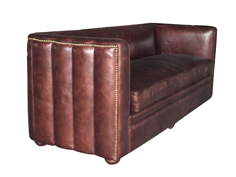 Vintage Distressed Leather Sofa