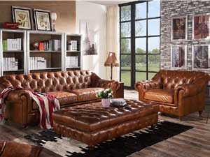 Vintage Leather Chesterfield Sofa Chair