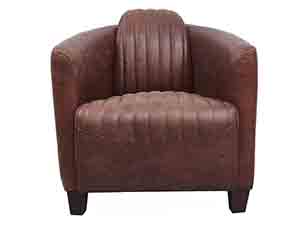 Vintage Leather Tub Sofa