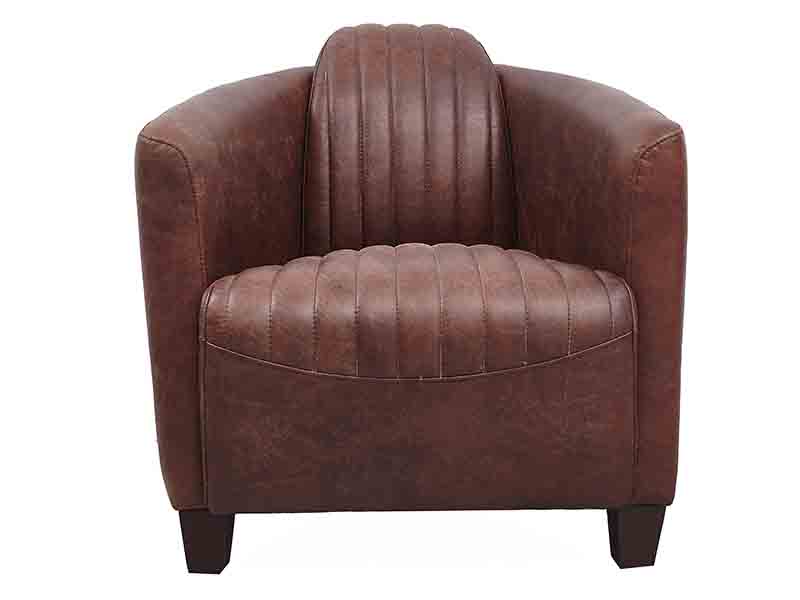 Vintage Leather Tub Sofa