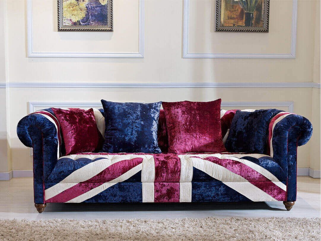 Union Jack Fabric Sofa