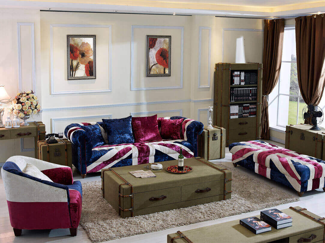 Union Jack Fabric Sofa