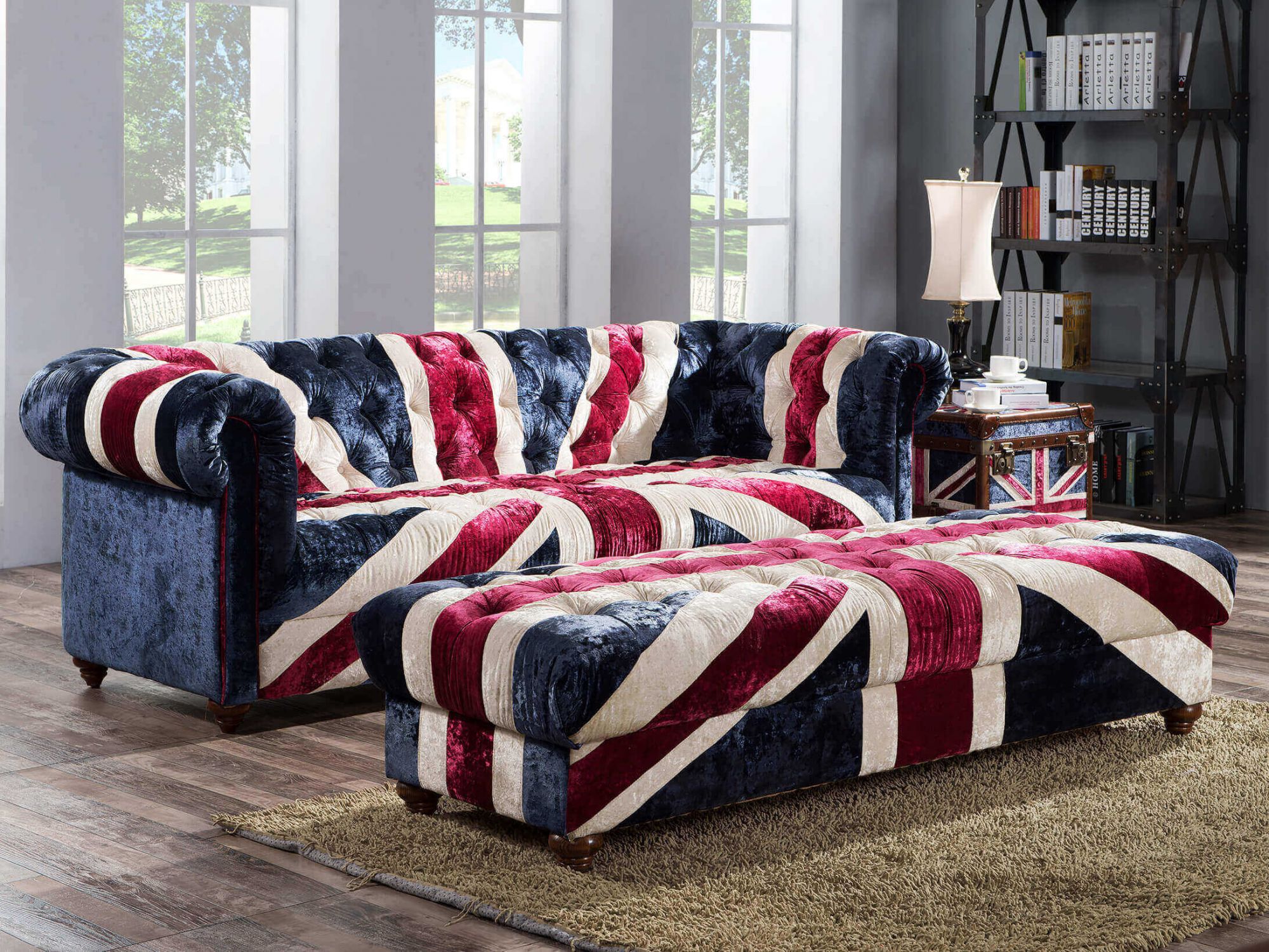 Union Jack Fabric Sofa