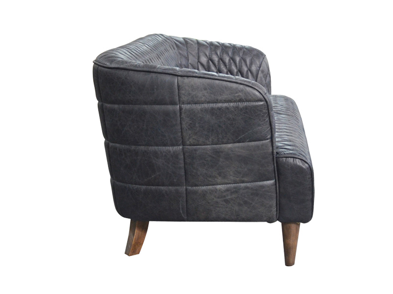 Bespoke Multiple Material Grey Rhombus Settee Single Sofa Set