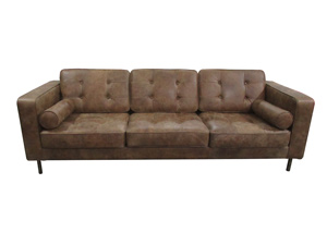 High-End Vintage/Pu Leather Living Room Sofa With Soft Cushion