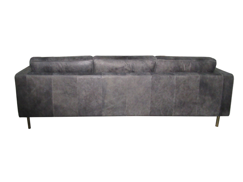 Black Living Room Leather Sofa Material Can Be Customized