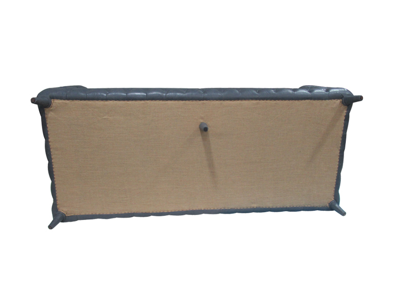 Genuine Leather Living Room Sofa Buckle Design With Soft Cushion And Pillows