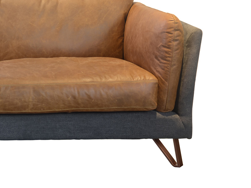 Vintage Brown Leather Couch