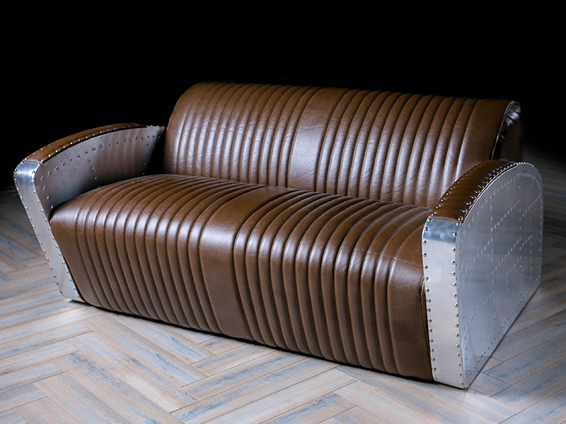 Aluminium Lounge Leather Sofa