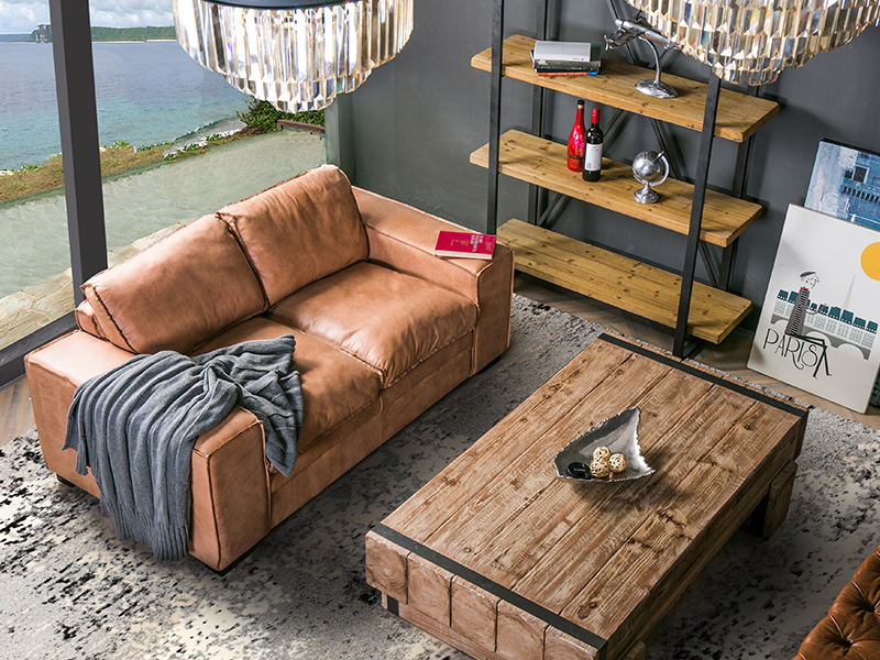 European Leather Sofa