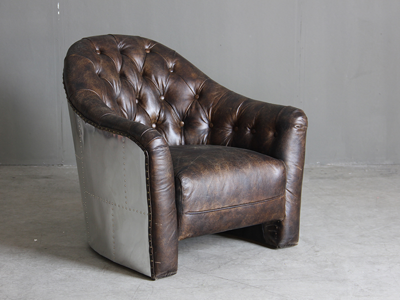 Vintage Brown Leather Sofa
