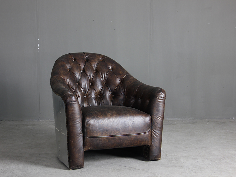 Vintage Brown Leather Sofa