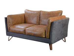 Luxury Metal Frame Leisure Living Room Leather Sofa