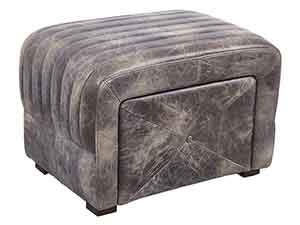 Antique Vintage Genuine Leather Stool