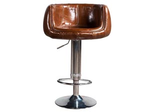 Aviator Vintage Leather Bar Chair