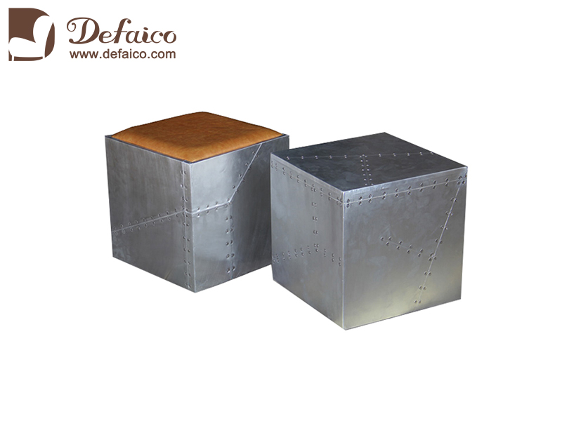 Silver Metal Bar Stools