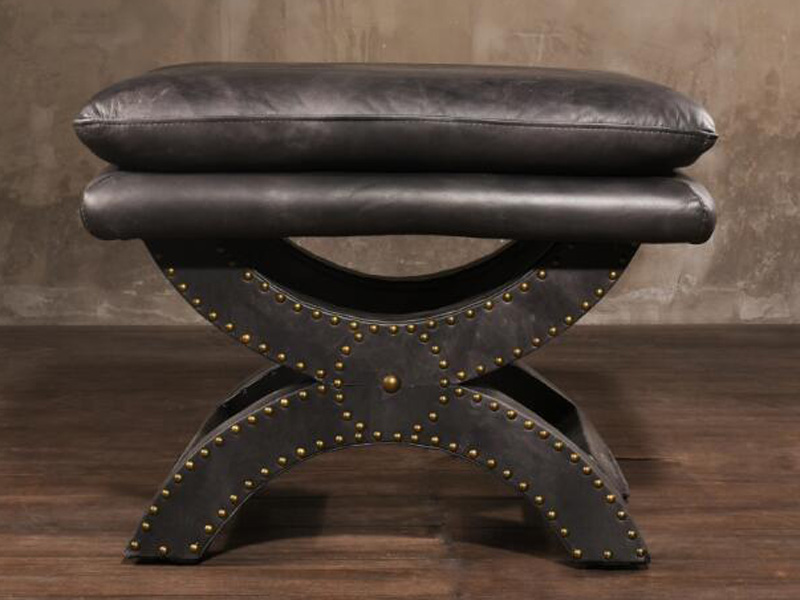 Toscane Vintage Leather Stool