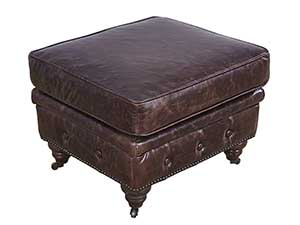 Vintage Leather Footstool