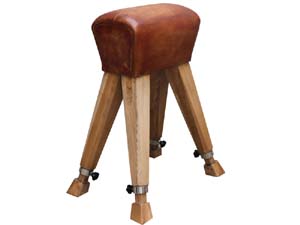 Vintage Leather Vaulting Horse Stool