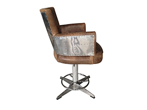 Vintage Bar Stool with Cross Base