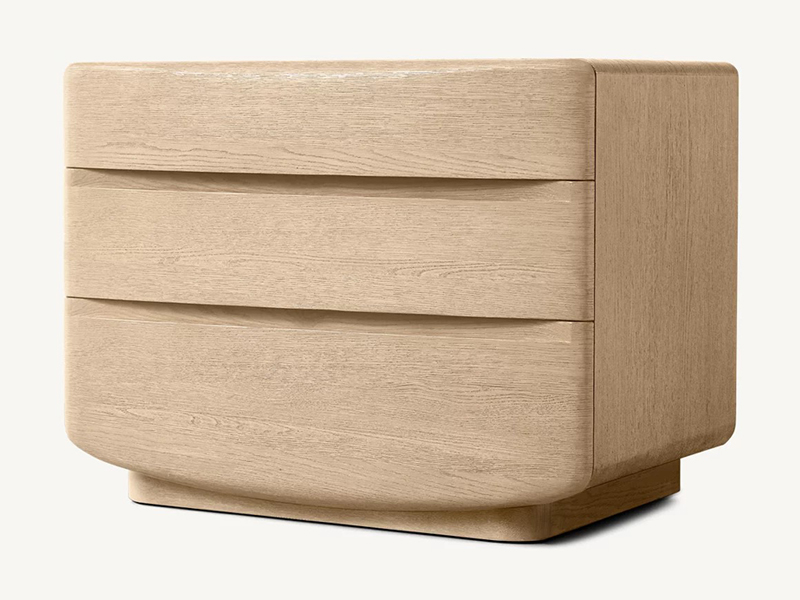 Wood Nightstand; Modern Nightstand;Brown Nightstand