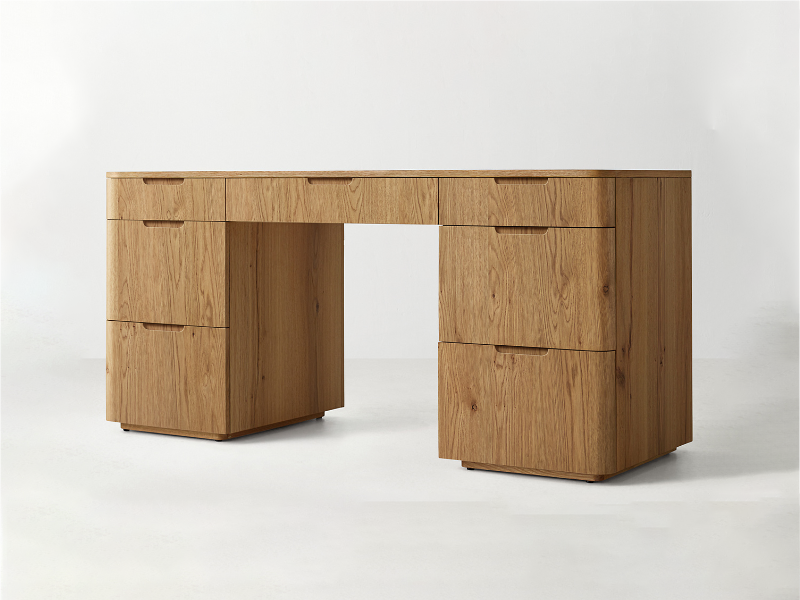 Madero Oak Wooden Desk Office Desk Computer Desk