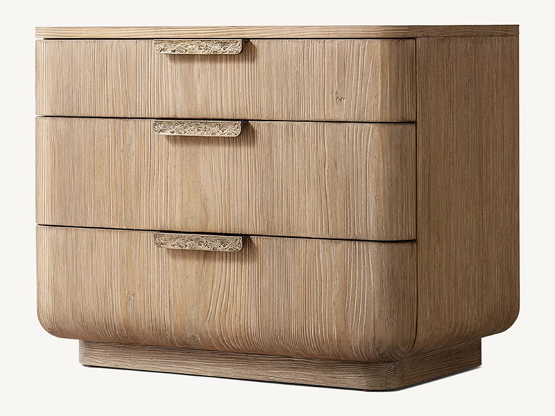 Wood Nightstand; Modern Nightstand;Brown Nightstand