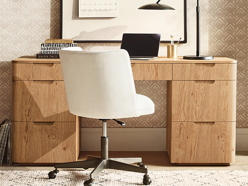 Madero Oak Wooden Desk Office Desk Computer Desk