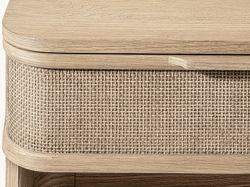 Wood Nightstand; Modern Nightstand;Brown Nightstand