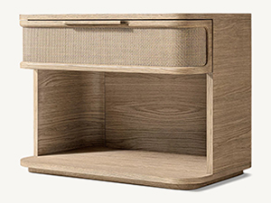 Wood Nightstand; Modern Nightstand;Brown Nightstand