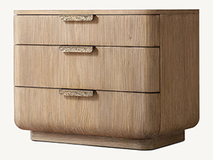 Wood Nightstand; Modern Nightstand;Brown Nightstand
