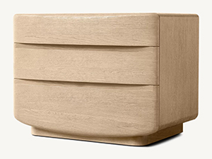 Wood Nightstand; Modern Nightstand;Brown Nightstand