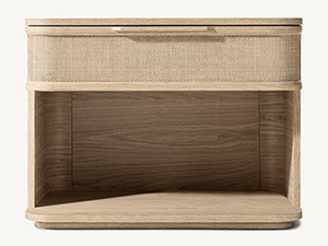 Wood Nightstand; Modern Nightstand;Brown Nightstand