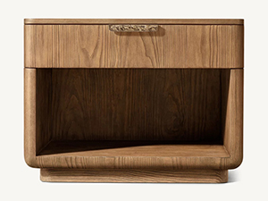 Wood Nightstand; Modern Nightstand;Brown Nightstand