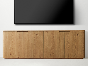 New Style Madero Double TV Side Oak Wooden Double TV Side Large Capacity Media Consle TV Side