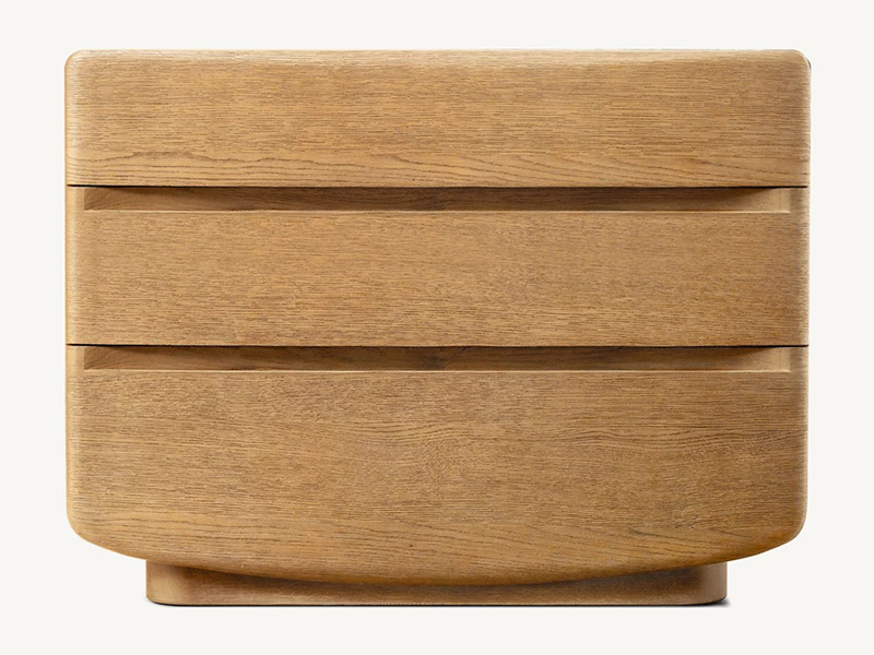 Wood Nightstand; Modern Nightstand;Brown Nightstand