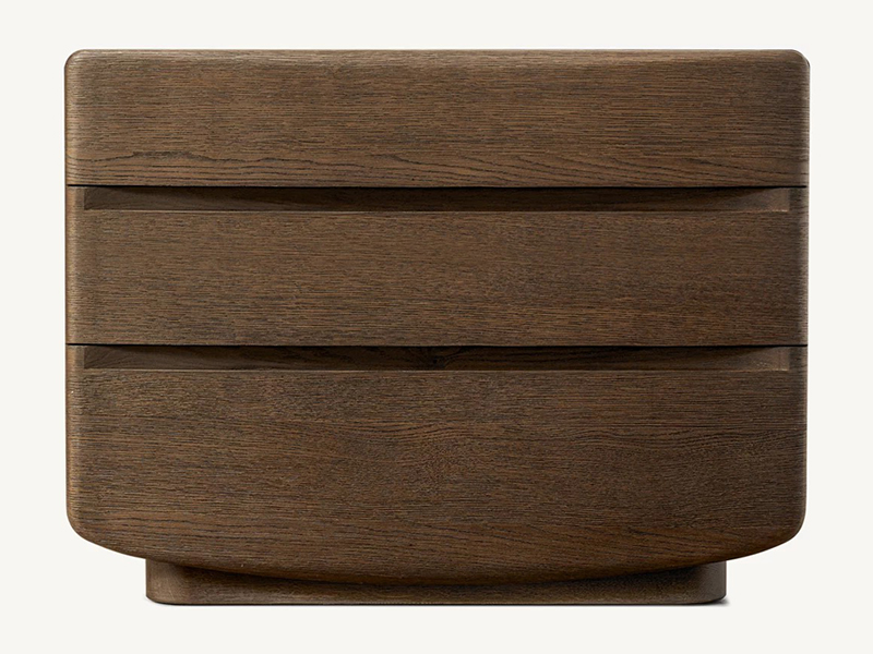 Wood Nightstand; Modern Nightstand;Brown Nightstand