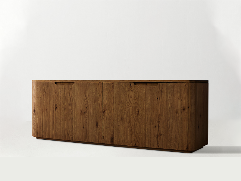 New Style Madero Double TV Side Oak Wooden Double TV Side Large Capacity Media Consle TV Side