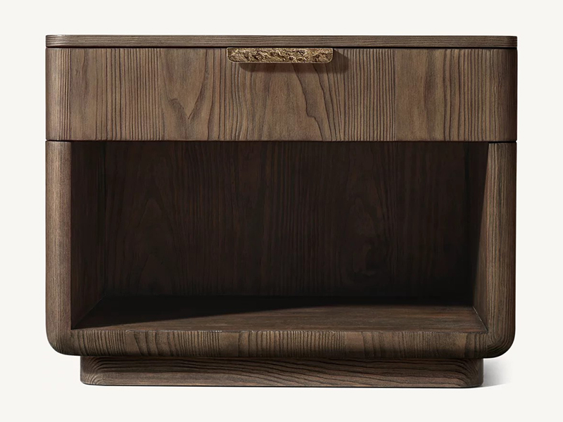 Wood Nightstand; Modern Nightstand;Brown Nightstand