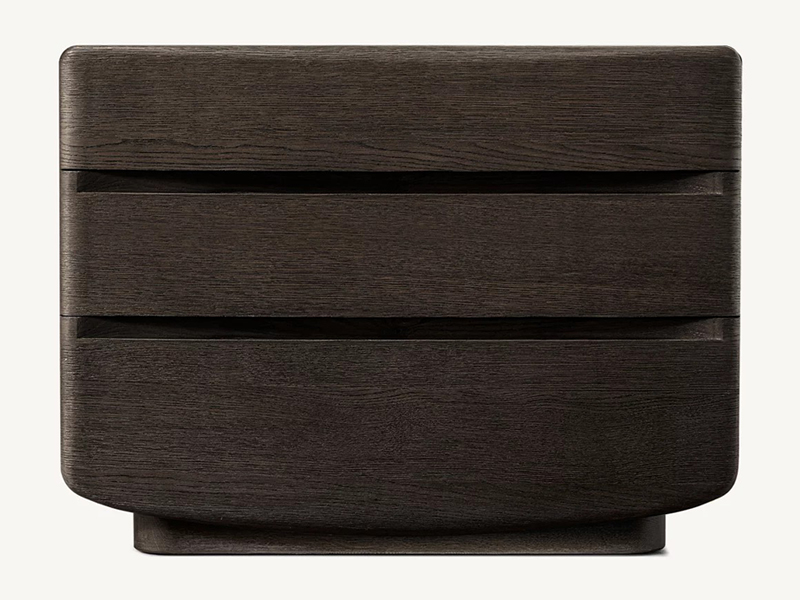 Wood Nightstand; Modern Nightstand;Brown Nightstand