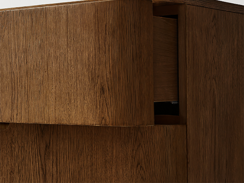 Madero Oak Wooden Nightstand Custom Size Nightstand Nightstand With Groove