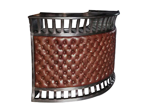 real leather bar reception desk