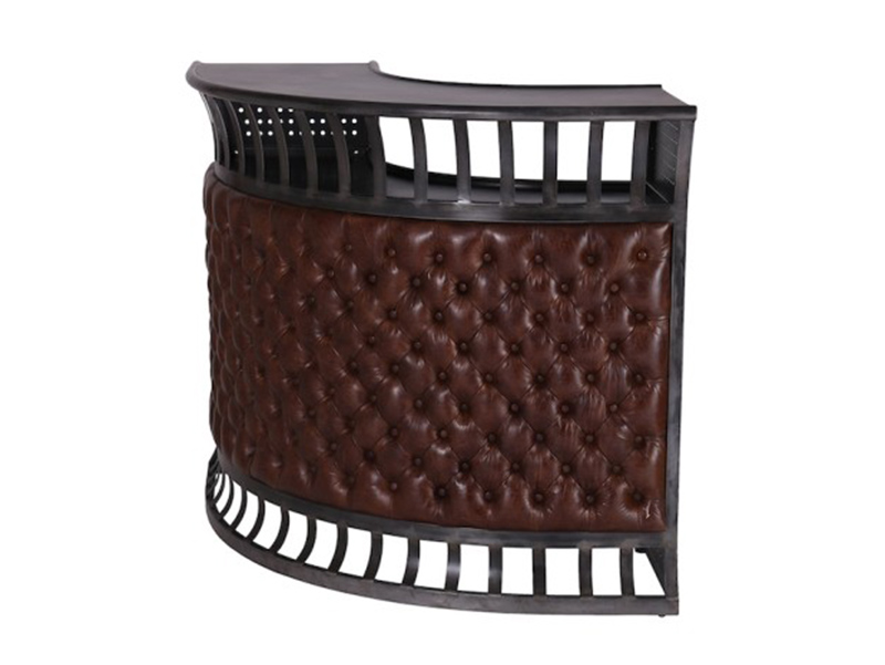 real leather bar reception desk