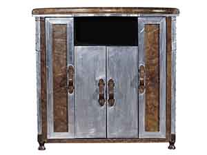 Vintage Leather Aviator Bar Table