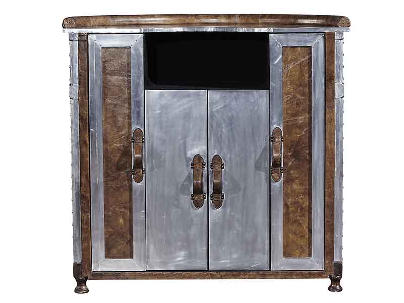 Vintage Leather Aviator Bar Table